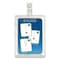 Cosco MyID Leather ID Badge Holder, Vertical/Horizontal, 2.5 x 4, Silver 75004 - alternate 2